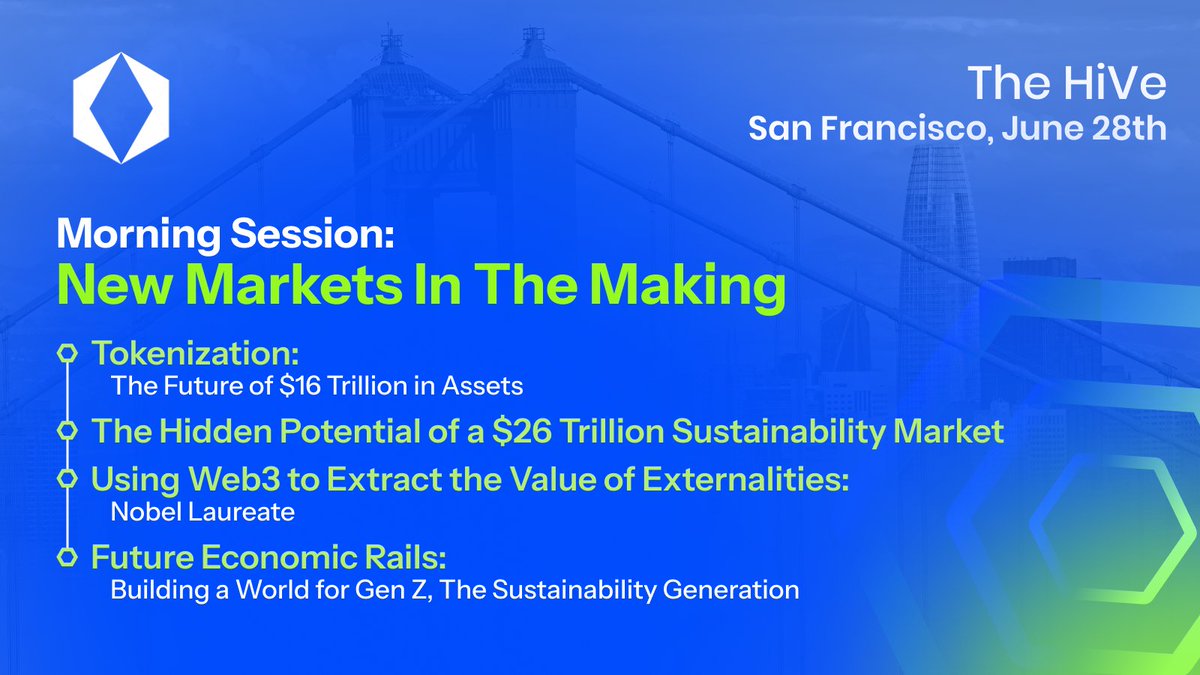 During the morning of The HiVe, we will welcome expert speakers from finance and consulting, who share their expertise on how #blockchain is disrupting emerging multi-trillion markets.

Register for your ticket at: eventbrite.com/e/the-hive-sum…

Tune in to hear about 👇