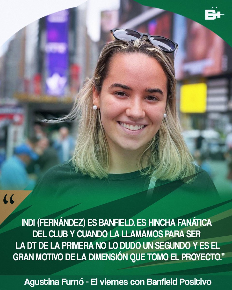El viernes pasado charlamos con Agustina Furnó, Delegada del fútbol femenino en Banfield y estás son algunas de las frases que nos dejó👇🏻