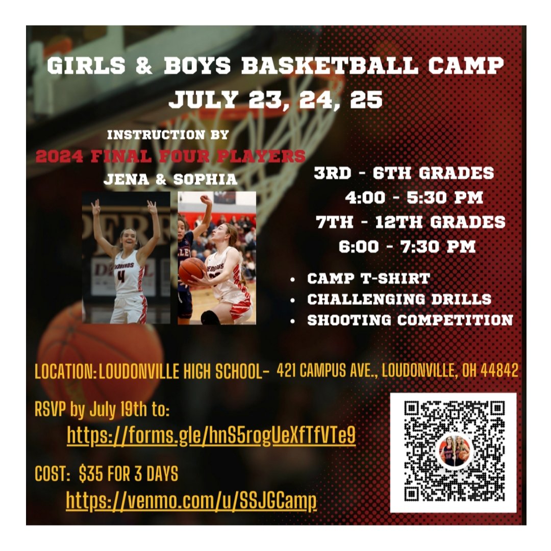 Sophia Spangler-2028 (@sophiaspangler4) on Twitter photo So excited for our upcoming camp! Looking forward to helping our campers improve their basketball IQ and skillset for the upcoming season. This camp is open to anyone.
🏀💪
Help us get the word out! Thank you! DM w ?s.
Let's go!!!
<a href="/GuilliamsJena/">Jena Guilliams</a> So excited for our upcoming camp! Looking forward to helping our campers improve their basketball IQ and skillset for the upcoming season. This camp is open to anyone.
🏀💪
Help us get the word out! Thank you! DM w ?s.
Let's go!!!
<a href="/GuilliamsJena/">Jena Guilliams</a>