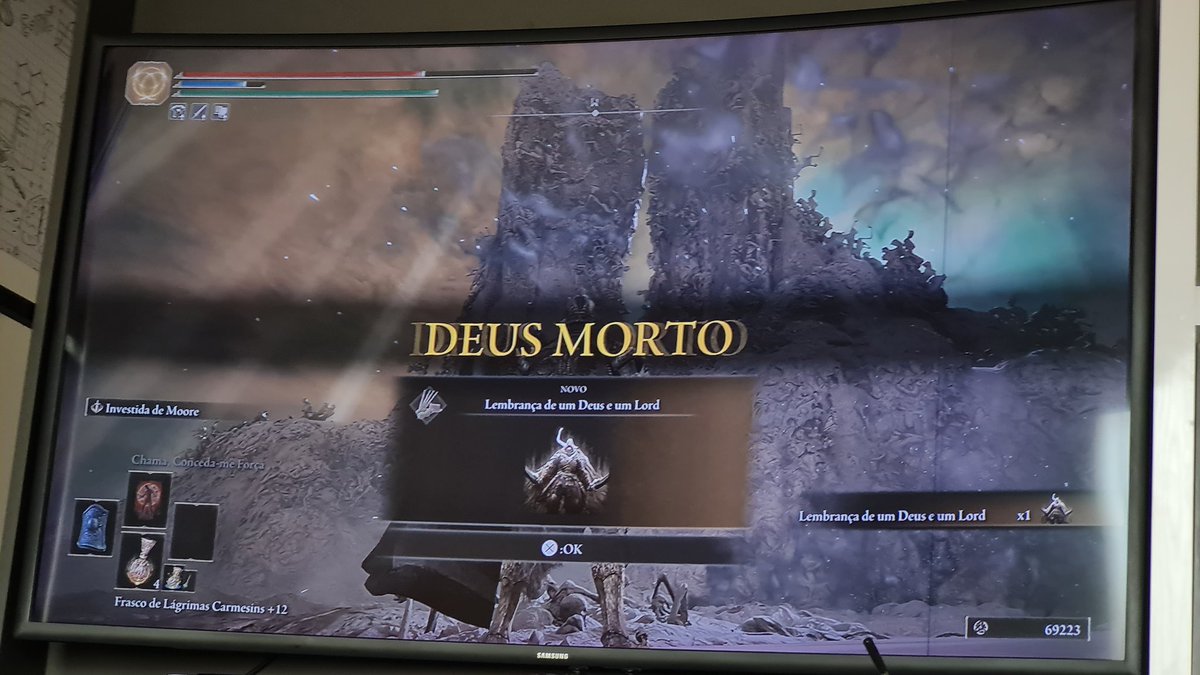 DLC de #EldenRing 100% terminada. It's Peak. Mal posso esperar pra fazer a run no nível 1