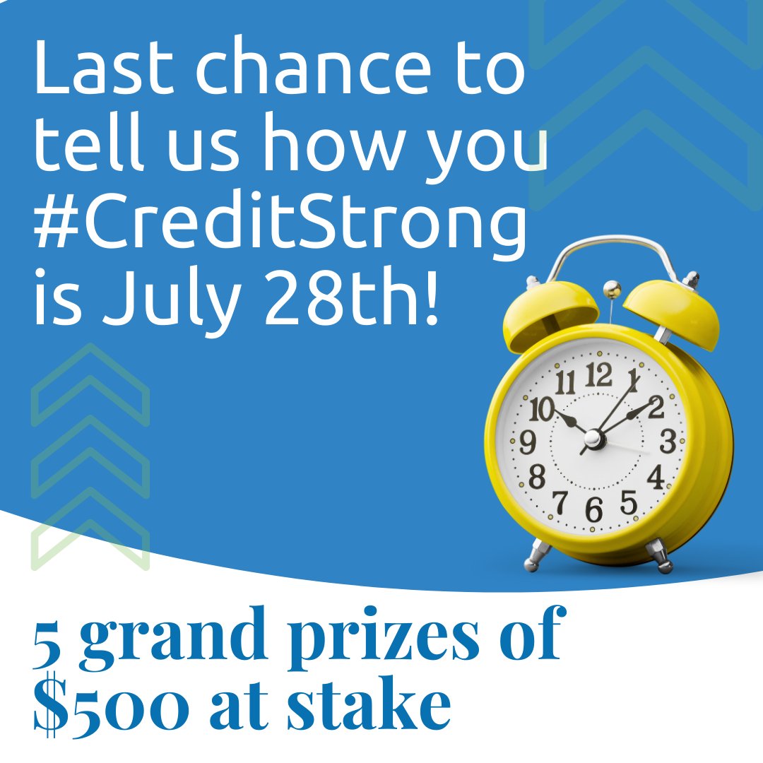Magnum_Credit's tweet photo. 3 DAYS left in the How Do You #CreditStrong contest!

Contest details here: https://t.co/G7z4T0QL9R https://t.co/MJHXCKPdvu