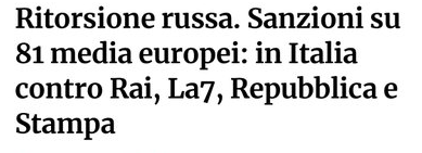 boborock55's tweet photo. La domanda nasce spontanea, come mai niente sanzioni per il #Corrieredellasera e il #FattoQuotidiano?
#Putini li ama leggere? https://t.co/a4hcnKDR2N