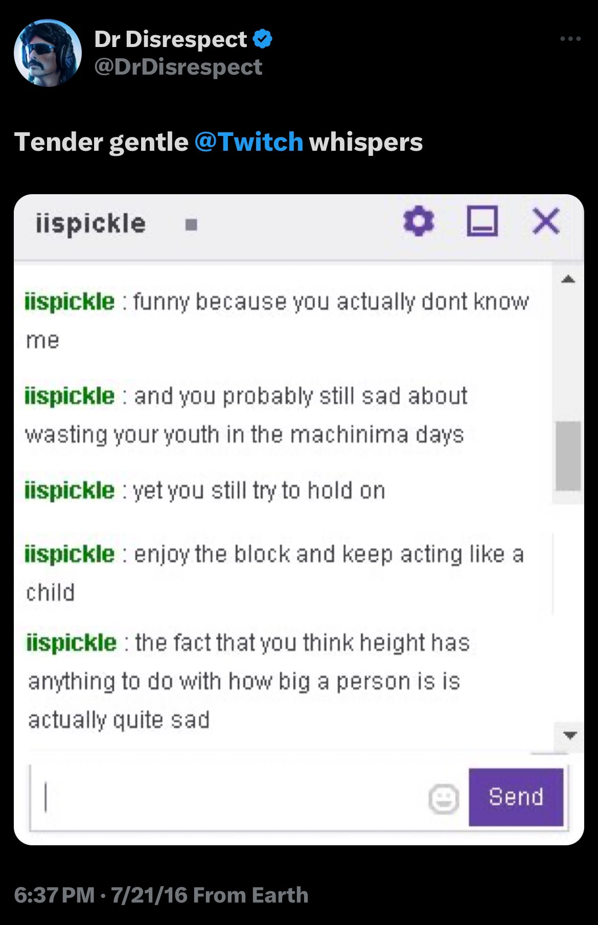DramaAlert on X: &ldquo;Old Whisper DMs of DrDisrespect resurface… These 