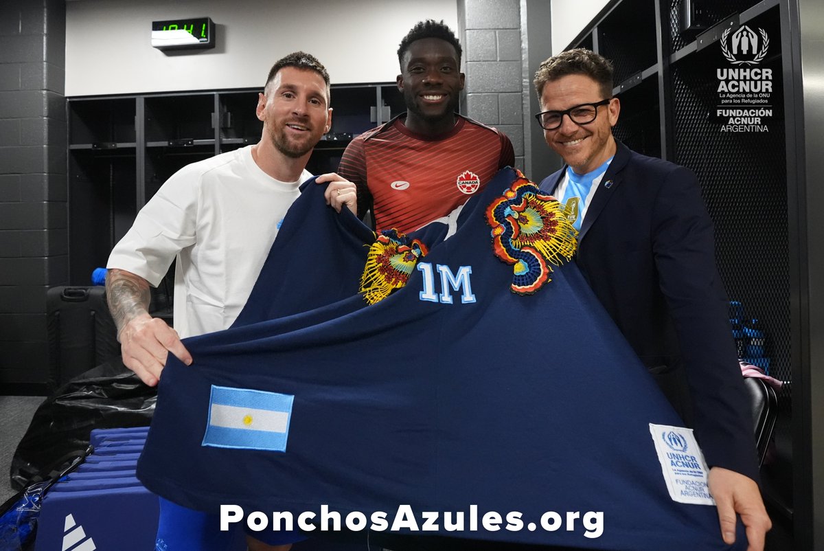 Gracias Leo Messi, Embajador de Buena Voluntad de UNICEF, y Alphonso Davies, Embajador de Buena Voluntad de ACNUR, por sumarse a PonchosAzules.org para visibilizar la realidad de más de 120 millones de personas forzadas a huir. ¡Sumate! 
#messi #alphonso #ponchosazules