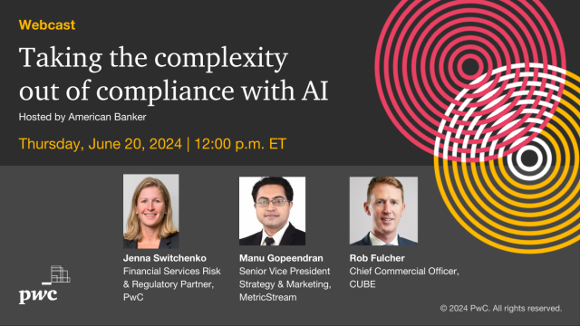 Join us for a webinar as we unravel the complexities of managing regulations across jurisdictions. Gain insights into managing regulations digitally and learn best practices for successful compliance management. bit.ly/3KJwhIr pwc.to/4bgVrJf