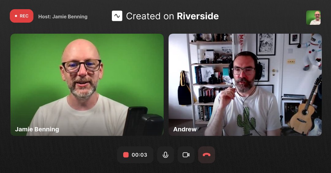 The Filmumentaries™ Podcast - Jamie Benning (@jamieswb) on Twitter photo Just had a great chat with the super-talented <a href="/andrewrjw/">Andrew Whitehurst</a> of <a href="/ILMVFX/">Industrial Light & Magic</a> about his VFX work on so many films including Ex Machina and Indiana Jones.
I love that VFX artists become experts in so many things. Robots... Lara Croft's shorts... Harrison Ford's Face...
Out soon. Just had a great chat with the super-talented <a href="/andrewrjw/">Andrew Whitehurst</a> of <a href="/ILMVFX/">Industrial Light & Magic</a> about his VFX work on so many films including Ex Machina and Indiana Jones.
I love that VFX artists become experts in so many things. Robots... Lara Croft's shorts... Harrison Ford's Face...
Out soon.
