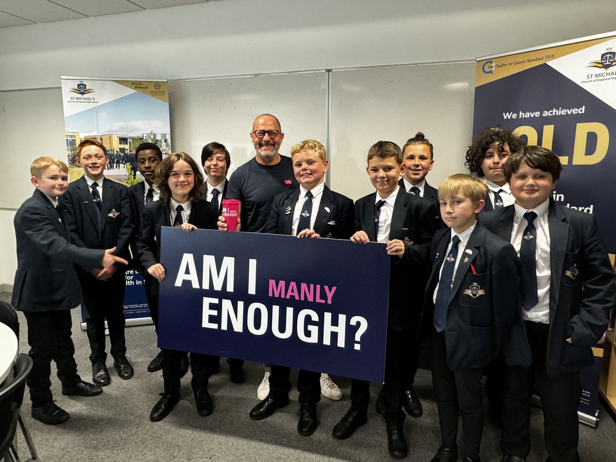 SStmichaels's tweet photo. Today we got to meet @_WhatMakesAMan_ in real life! ๐ It was great to share updates on how you have inspired our work. Thank you to @andymellor64 for always connecting us with the best people. We appreciate you all! #amimanlyenough #malementalhealth #bemoreturtle ๐ฉท https://t.co/yGc4YrPqyP