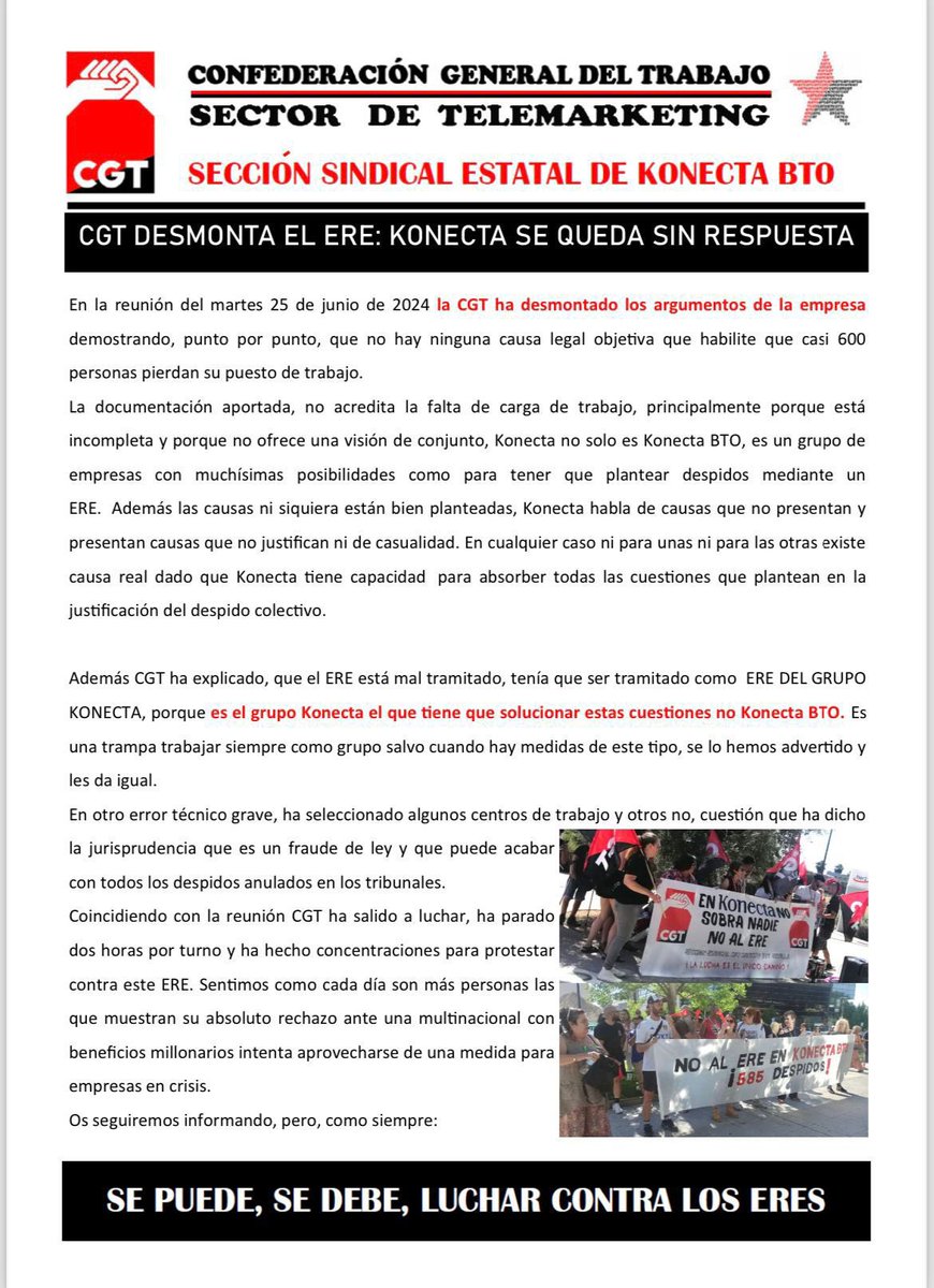 CGT Konecta Almendralejo tweet media