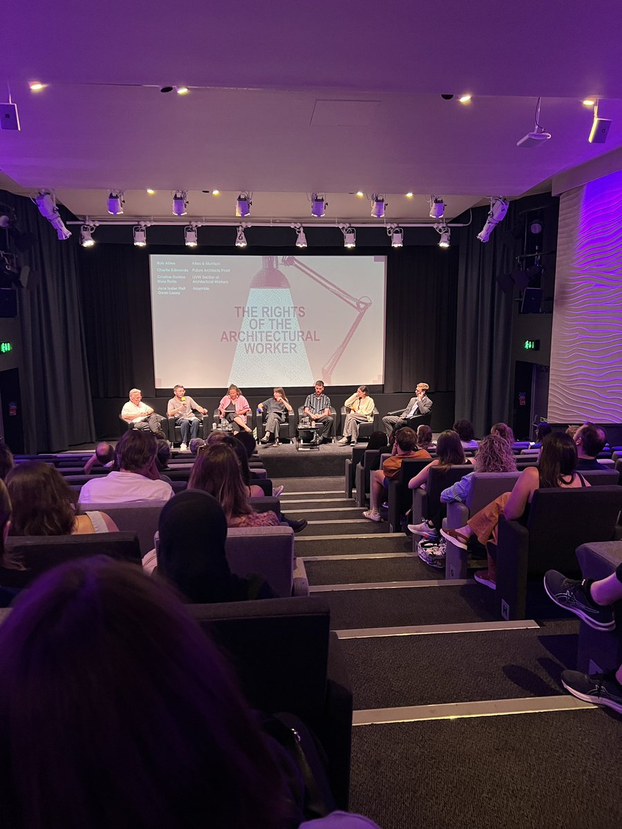 Excellent debate <a href="/BarbicanCentre/">Barbican Centre</a> on the Rights of Architectural Workers with <a href="/alliesmorrison/">Allies and Morrison</a> and <a href="/charliedmonds/">Charlie Edmonds</a> amongst a great panel