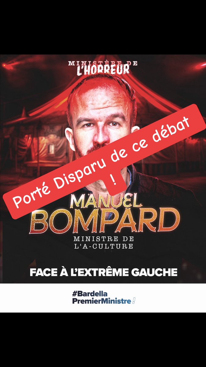 MAnthoParis's tweet image. Avis de #RECHERCHE - #Bompard Est porté disparu de ce débat ! 👀🧐🧐

Il a exposé la supercherie du projet de loi de  #retraite 
#Legislatives2024 
#LeDebatTF1 #ElectionsLégislatives2024 #BardellaPremierMinistre