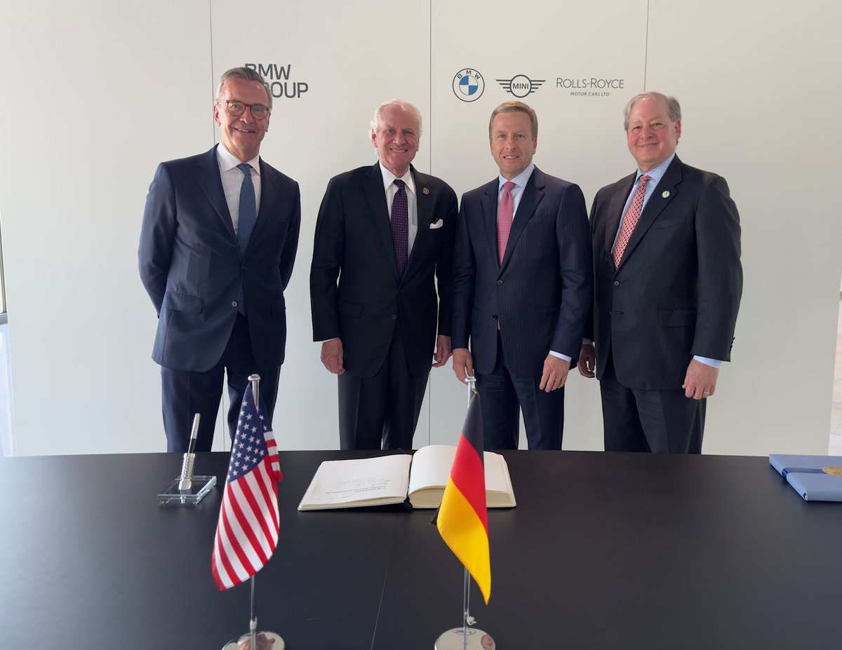 BMW and South Carolina have over 30 years of history together, making them one of the backbones of our state’s automotive industry. Today, I met with BMW leadership in Munich to discuss the industry's future, providing a glimpse of what’s to come in South Carolina.