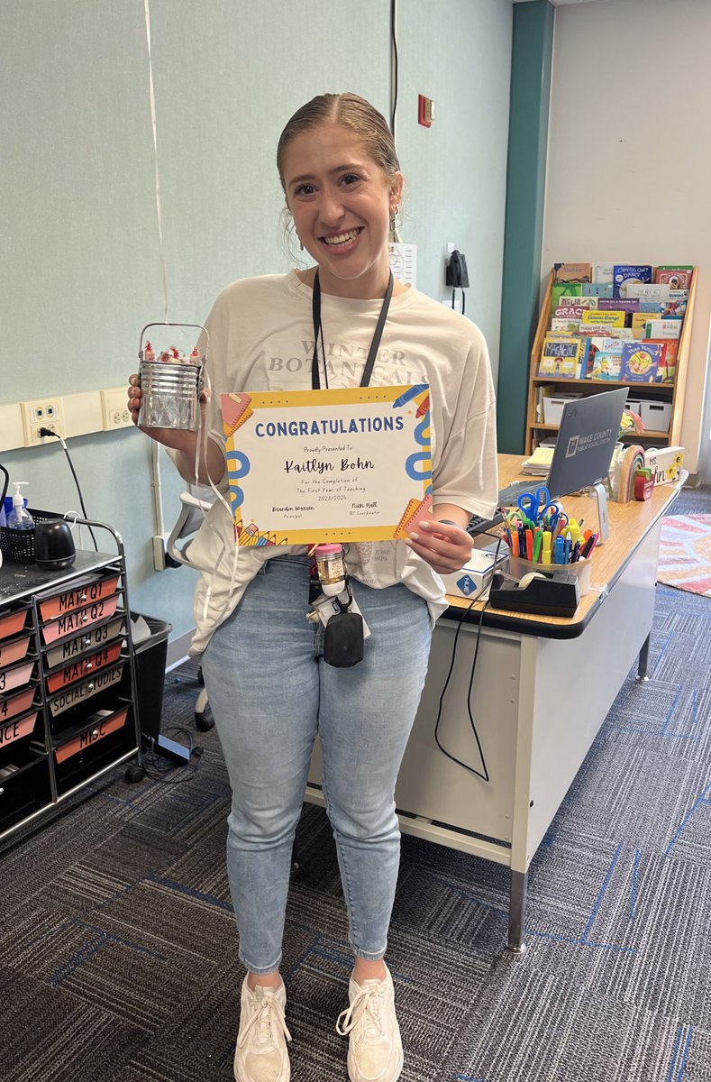 Timber Drive ES (@timberdrivees) on Twitter photo Today, we celebrated our BT1 and BT2 teachers for finishing their first or second year of teaching! Way to go, Ms. Norris, Ms. Lopes, Ms. Newman, and Ms. Bohn! We are so proud of you! 💚💙🐺 <a href="/WCPSSTSP/">Teacher Support</a> Today, we celebrated our BT1 and BT2 teachers for finishing their first or second year of teaching! Way to go, Ms. Norris, Ms. Lopes, Ms. Newman, and Ms. Bohn! We are so proud of you! 💚💙🐺 <a href="/WCPSSTSP/">Teacher Support</a>