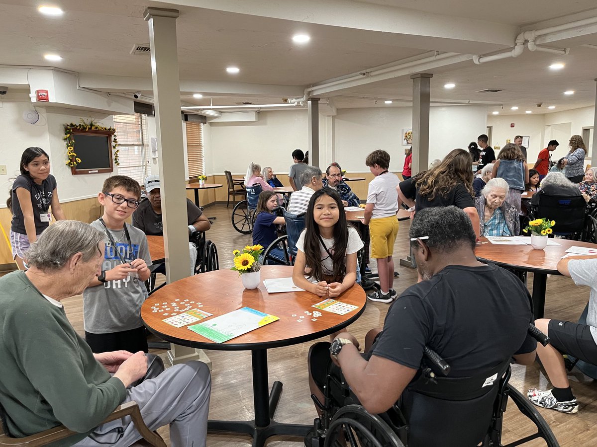 ACE Summer Camp Week 2:  4th and 5th students baked and delivered cranberry bread to the residents at Nesbit Nursing Home. Students also took a tour and played camping bingo with residents. ⁦<a href="/SeguinISD/">Seguin ISD</a>⁩