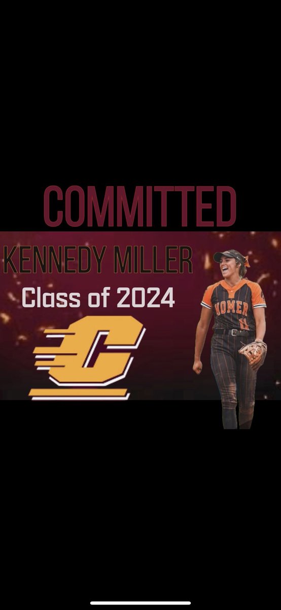 I am so excited to announce my commitment to Central Michigan University to continue my academic and athletic career. Thank you to all of the friends, family, and especially coaches who have pushed me to be where I am today…
FIRE UP CHIPS🔥⬆️