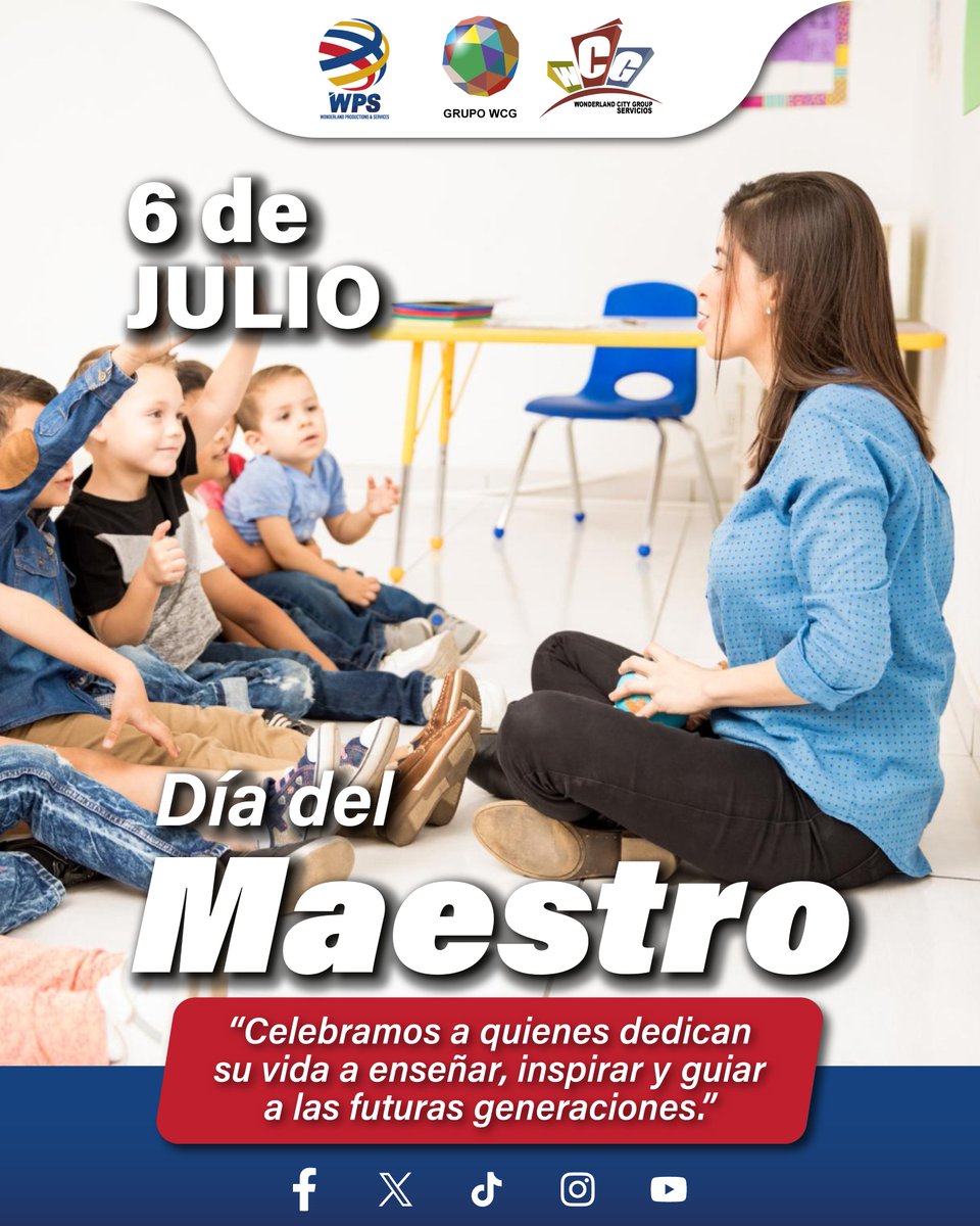 WPS_Peru's tweet photo. Hoy, 6 de julio, celebramos el Día del Maestro. 🎓🍎 Gracias a todos los maestros por su dedicación y pasión en la formación de futuras generaciones. 

¡Su labor transforma vidas! 👩‍🏫👨‍🏫 

#DíaDelMaestro #GraciasMaestros #Educación https://t.co/v8Tz41q1qp