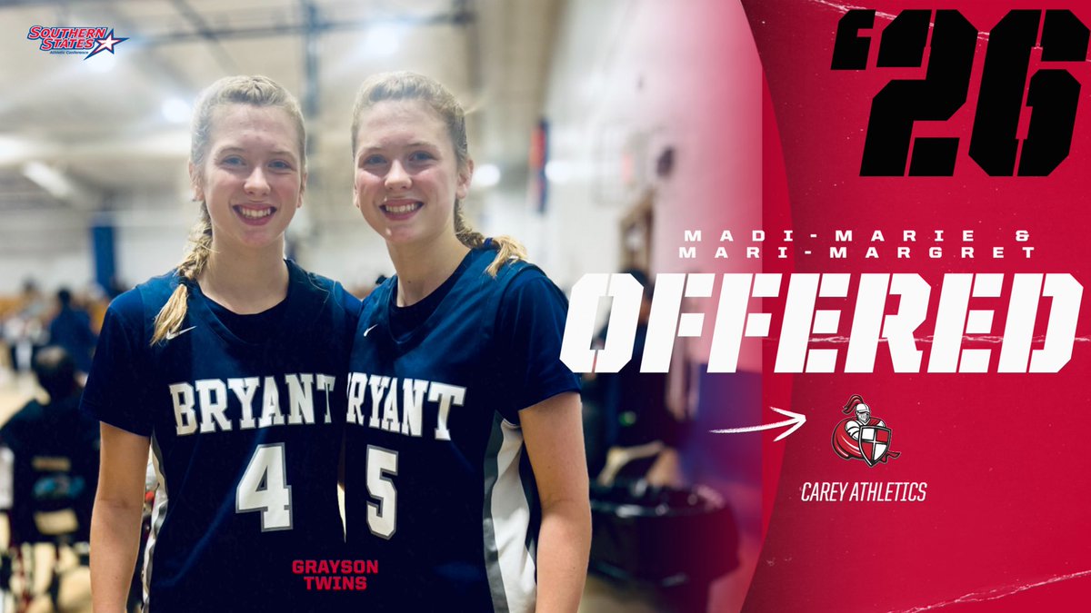 Congratulations <a href="/twins_grayson/">Grayson_twins_2026</a> Mari-Margret and Madi-Marie on your most recent offer from <a href="/careywbball/">WilliamCareyWBB</a> Keep up the hard work, we are proud of you. Go Canes🌀🏀 <a href="/dsprinkmcpss/">David Sprinkle</a> @sessions <a href="/MCPSSathletics/">MCPSS Athletics</a> <a href="/coachgarriga/">Jessica Garriga</a> <a href="/coachtenglish/">Tracy English</a> <a href="/almabryanths/">Alma Bryant HS</a>