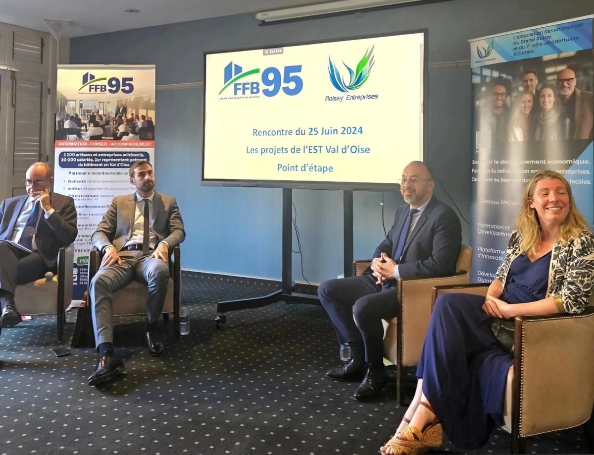 #valdoise / #iledefrance / #ffb95 /#RoissyEntreprises / #Ceevo95 : Intervention du CEEVO lors de la Réunion d'information et d’échanges sur le développement de l’Est Val d’Oise et du Grand Roissy, organisée par la Fédération du Bâtiment du Val-d'Oise (FFB 95) et Roissy Entreprise