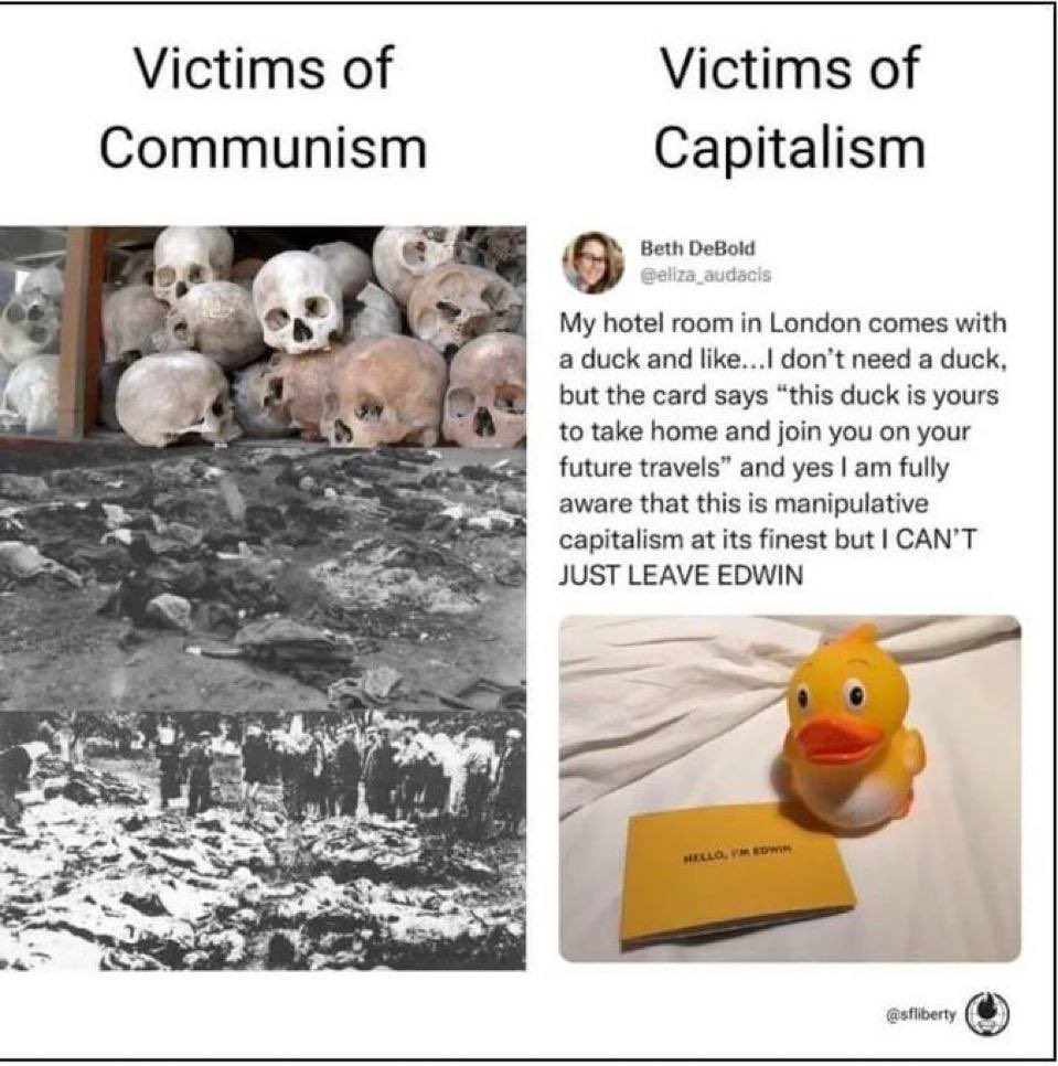 QueenAnticommie's tweet photo. Victims of #communism vs #captialism https://t.co/LQUjDuV14R