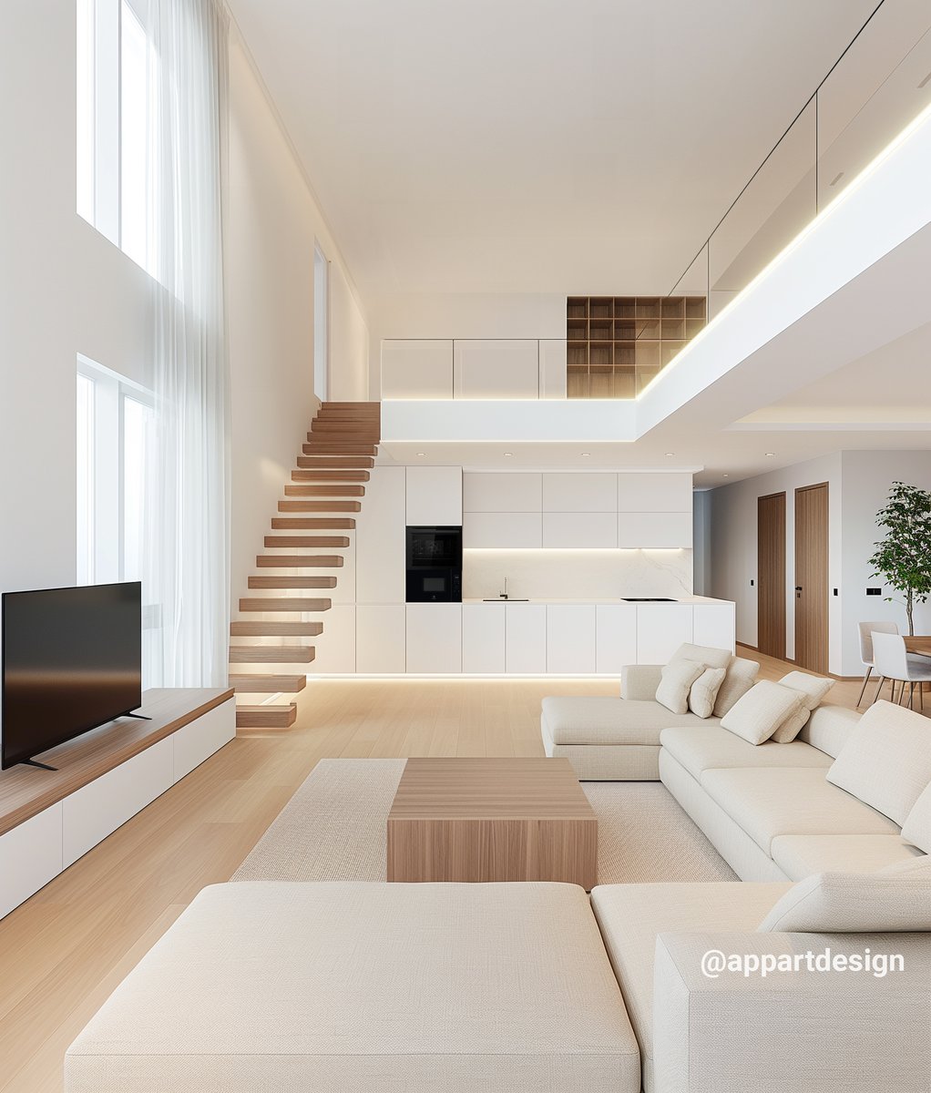 AppartDesign's tweet image. Modern loft design