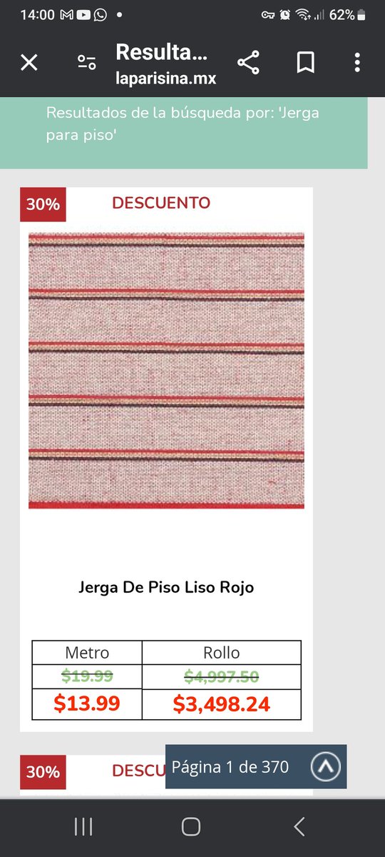MScladovska's tweet photo. @TelasParisina @Profeco hoy consulte en linea sus descuentos del 30%, y al ir a comprar NO los aplican, y los empleados no saben nada!! Mejor compre lo más barato https://t.co/4iH1A0papP
