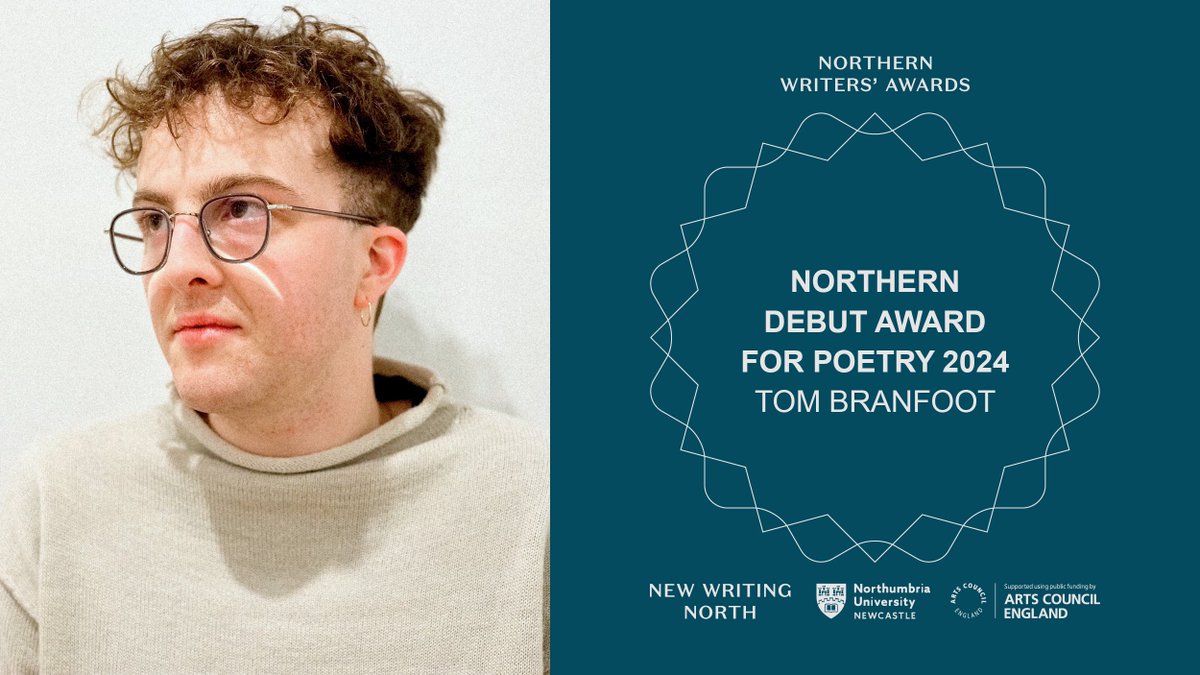 NewWritingNorth's tweet image. .@tombranfoot wins a Northern Debut Award for Poetry.

"Winning a Northern Writers' Award for Volatile – a book about crisis, birdwatching, class, environment, and dwelling rooted in West Yorkshire landscapes – is a privilege."

#NorthernWritersAwards