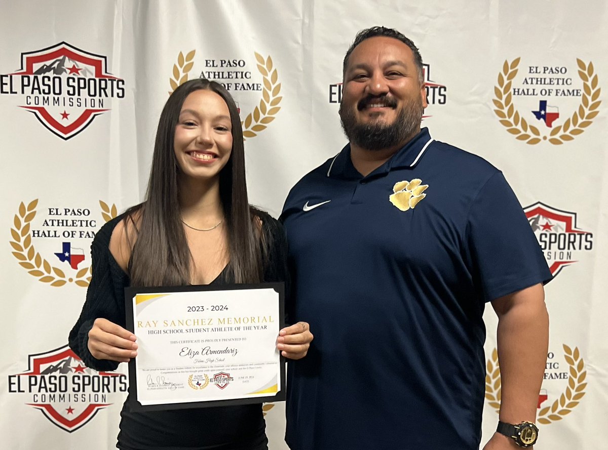 Coach George Levario (@godisright) on Twitter photo It is with great honor that I present to you the El Paso Athletic Hall of Fame Female Athlete of the Year from Fabens High School Eliza Armendariz. We are SO PROUD OF YOU! <a href="/FabensISD/">Fabens Independent School District</a> It is with great honor that I present to you the El Paso Athletic Hall of Fame Female Athlete of the Year from Fabens High School Eliza Armendariz. We are SO PROUD OF YOU! <a href="/FabensISD/">Fabens Independent School District</a>
