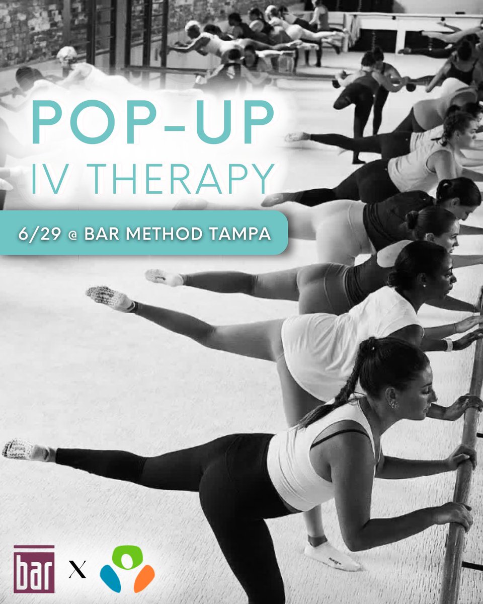 ReplenishTampa's tweet image. We&apos;re popping up at The Bar Method Tampa this Saturday with the perfect treat after a challenging workout: IV treatments to replenish and recharge. 

Reach out for more details and we&apos;ll see you there!

#PopUpEvent #BarMethodTampa #BarMethod #ToDoTampa #Barre #TampaFit  #IV