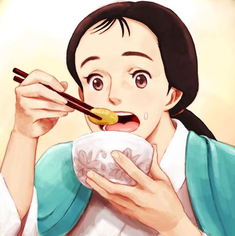 「お早うございます たくあんぽりぽり」|おてんば丼のイラスト