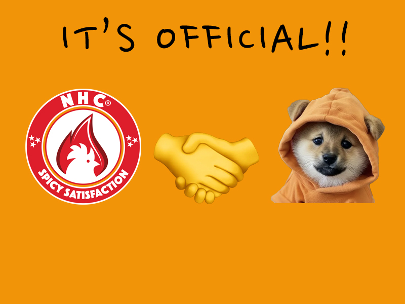 BREAKING: National restaurant chain <a href="/HotChickenQSR/">Nashville Hot Chicken</a> just announced that they are working on accepting $DOG as payment at 14 of their locations!