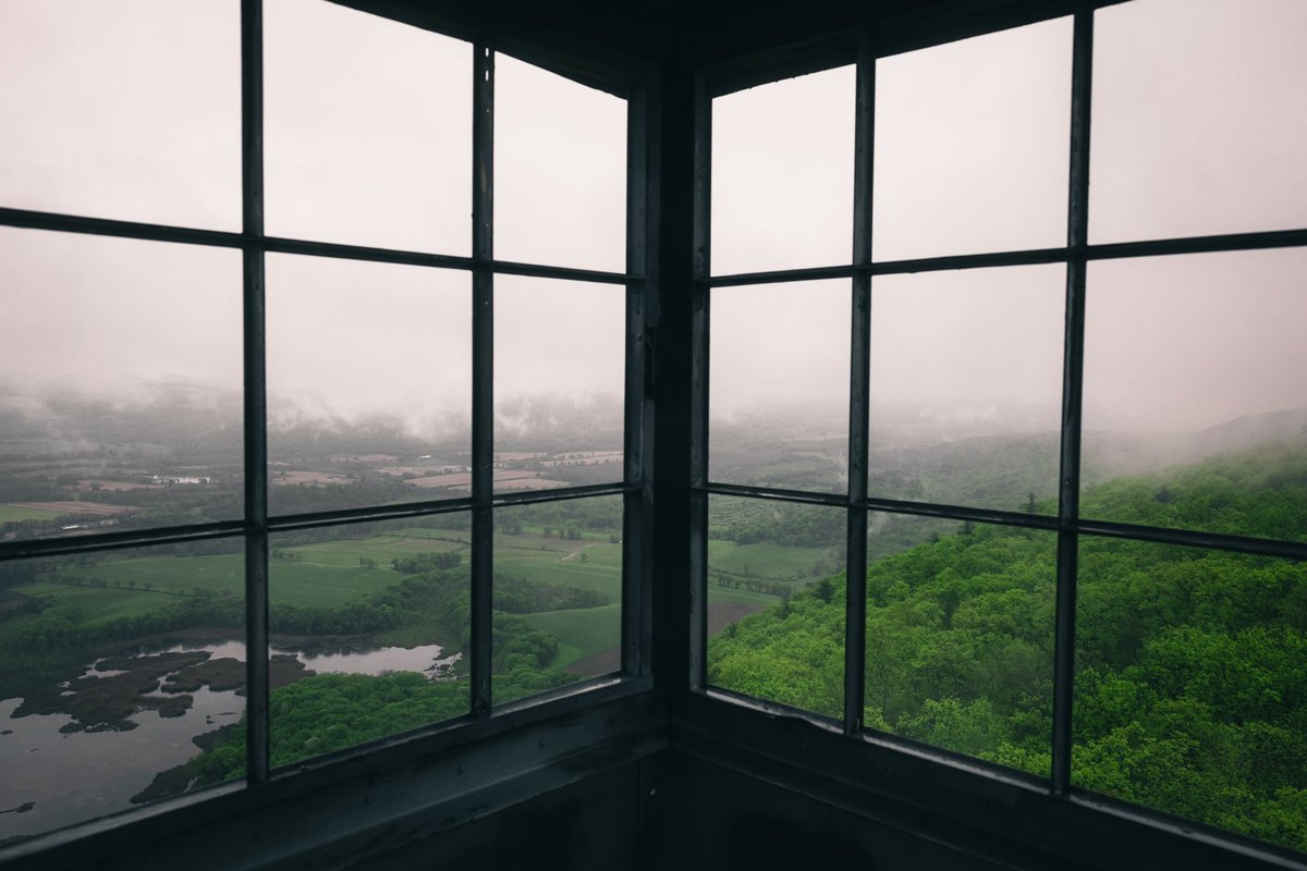 SimplyHook3d's tweet photo. If you have never climbed a fire tower in the pouring rain and fog. You are truly missing out. https://t.co/fjLfDjGaHc