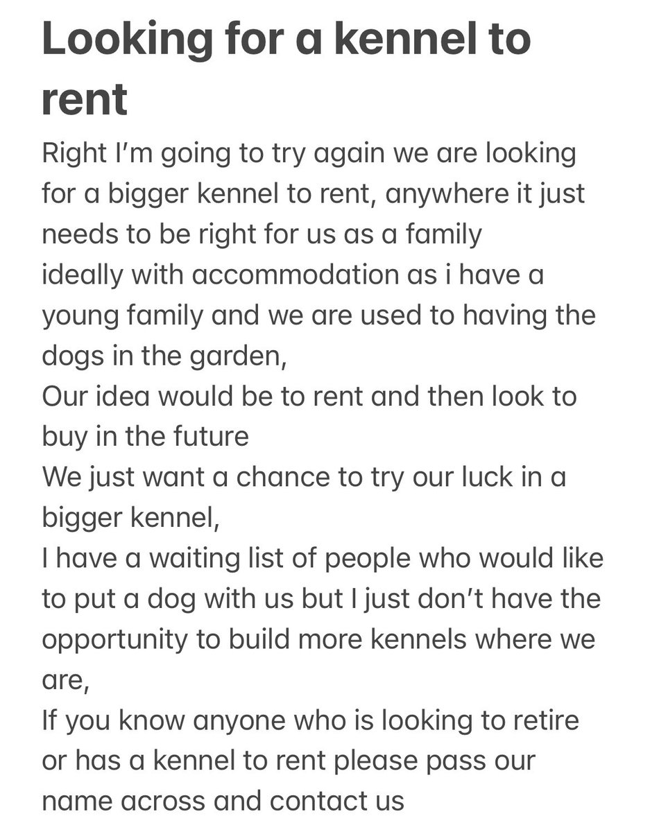 I need your help with this one, please could you take 2 seconds to hit the share button for us please, one last attempt to find a bigger place