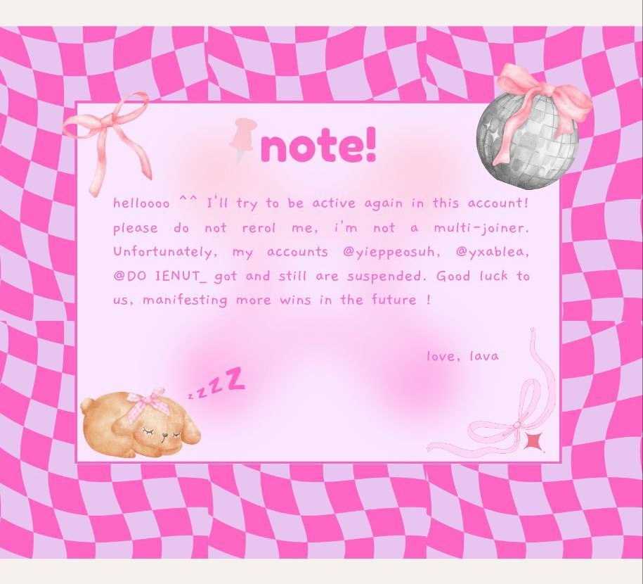 dearestyna's tweet image. ᧔♡᧓  note 💌 :

a note for everyone, kindly read 💗 manifesting small ang big wins 🍀🍀 

looking for #gamoots  #gacommunity ^^