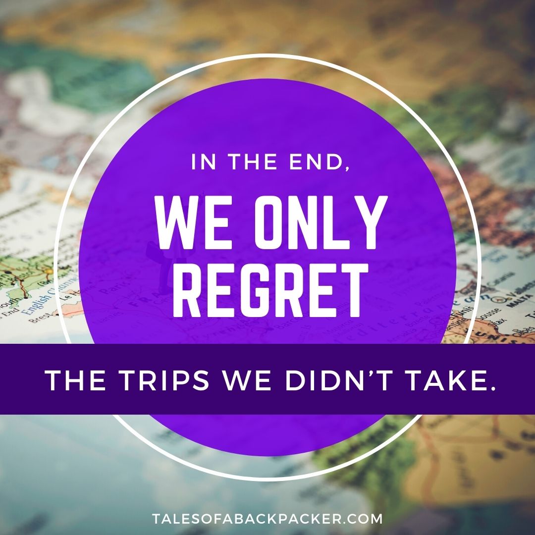 In the end, we only regret the trips we didn't take.

So, if you're thinking about booking a trip, this is your sign to go for it!  Whether you go alone, with friends, family or book a group trip, get out there and see the world! 🌍
#travel #solotravel