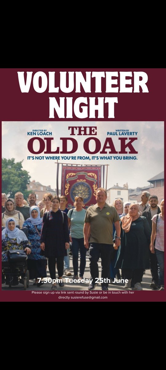 "Those who eat together, stick together". A powerful evening watching The Old Oak film with our volunteers at <a href="/REfUSE_cic/">REfUSE</a> . The story resonates for our community in many different ways.
