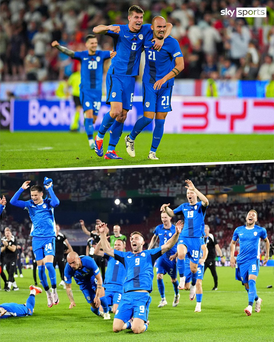 Those Slovenia celebrations 🙌

They advance to the knockout stages of the Euros for the first time! 👏
