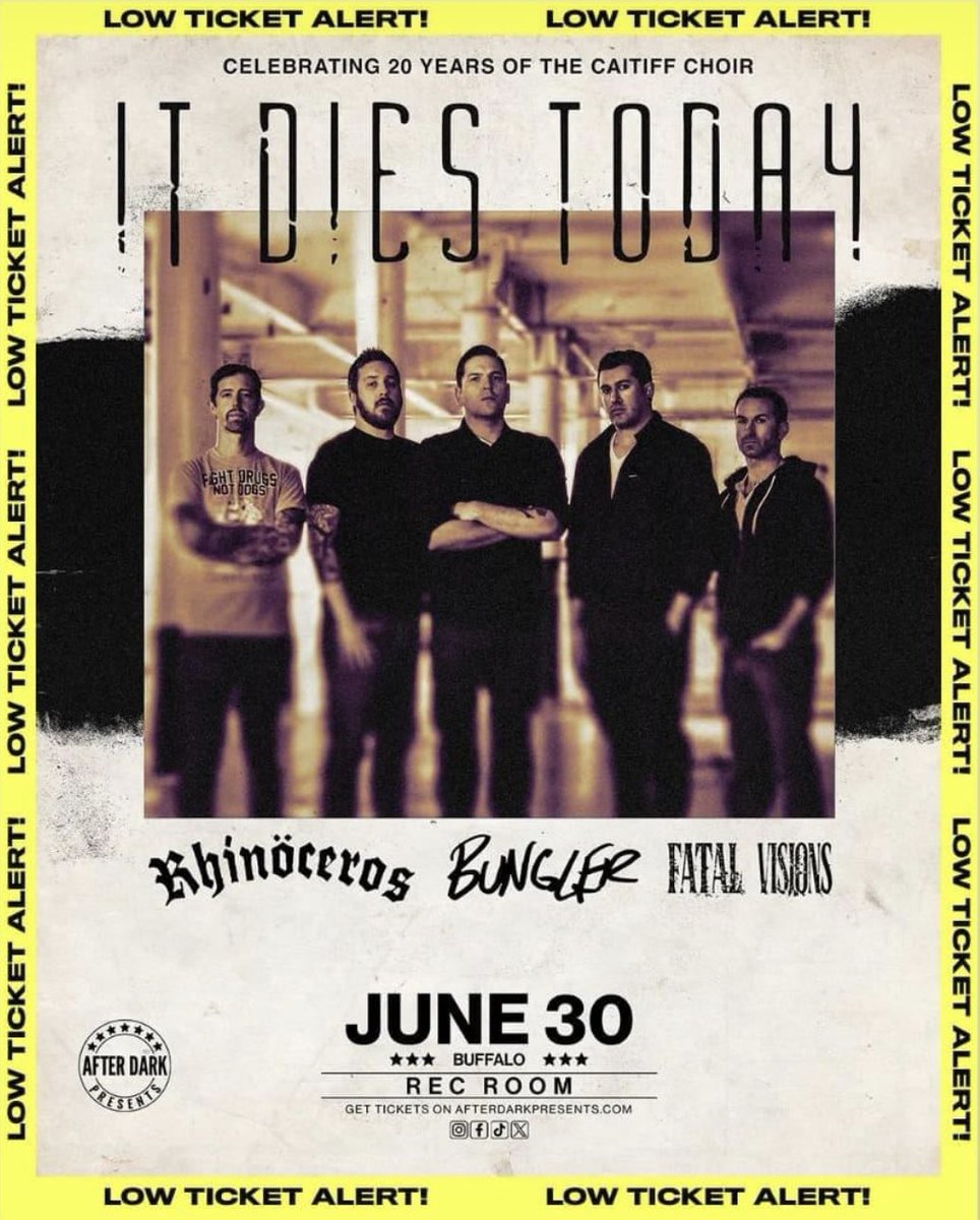 ItDiesToday's tweet image. Pumped for these shows this weekend!  Announcing the rest of the @starlandNJ lineup tomorrow!!!  Get tickets etc: itdiestodayofficial.com

#buffalostyle #metalcore