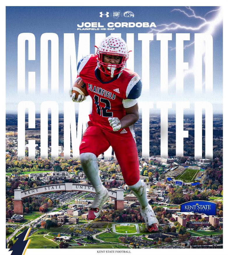 Excited to announce furthering my academic &amp; athletic career at Kent State University! #Committed 

#RidetheLightning25
<a href="/KentStFootball/">Kent State Football</a> 
<a href="/CoachKenniBurns/">Kenni Burns</a> 
<a href="/CoachKMorgs/">Coach Morgan</a>