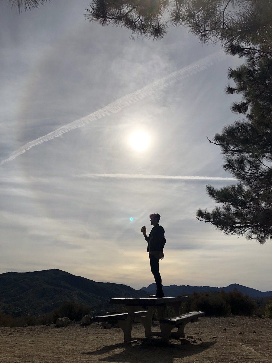 Casually eating a 🍌 on a 🏔️