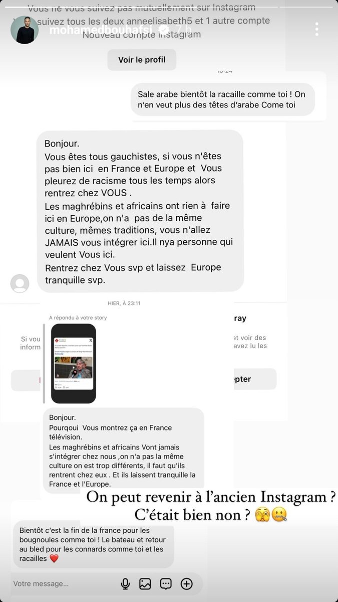Cette libération de la violence et de la parole raciste est très inquiétante. Soutien <a href="/mohamedbouhafsi/">Mohamed Bouhafsi</a> 💪