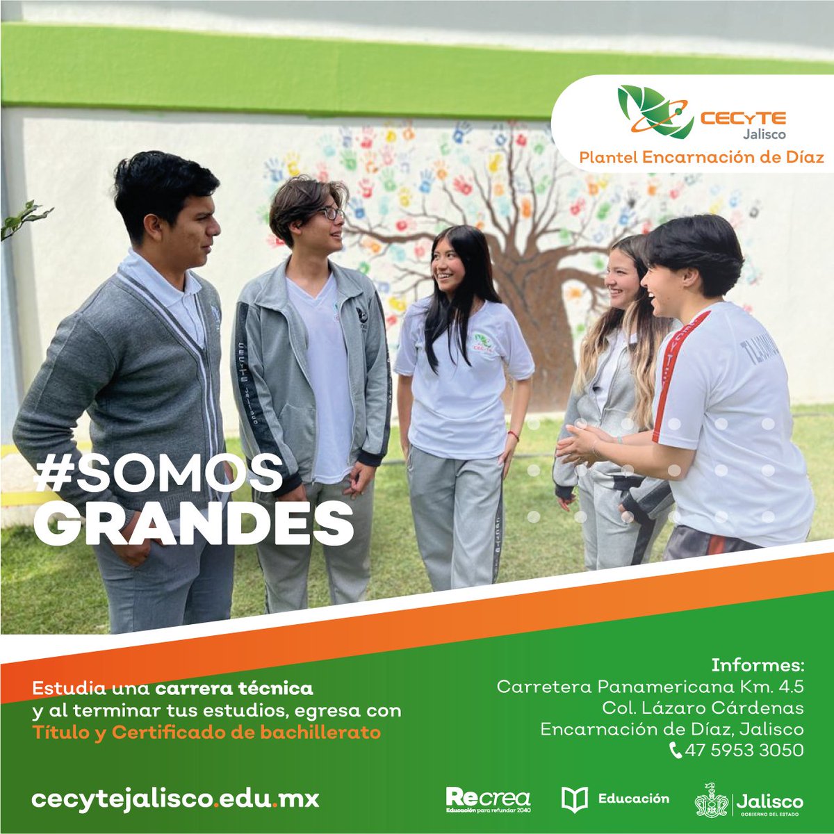 cecytejal_'s tweet photo. ¡No te quedes fuera! 🌟 Aún contamos con espacios disponibles para ti.

¿Qué esperas? ¡Inscríbete al #CECyTEJalisco! ✨

Pre-registro 👉 https://t.co/yLW1obWZss

#SomosGrandes💖
#SomosCECyTEJ💚🧡 https://t.co/Zd5ckDqSWh