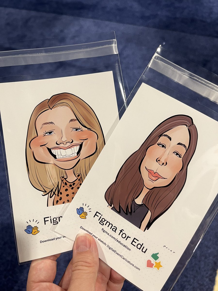 The #FigmaEdu booth was a highlight of my day. Caricature portraits were almost as fun as meeting @TomEMullaney IRL. #ISTELive #ISTE2024