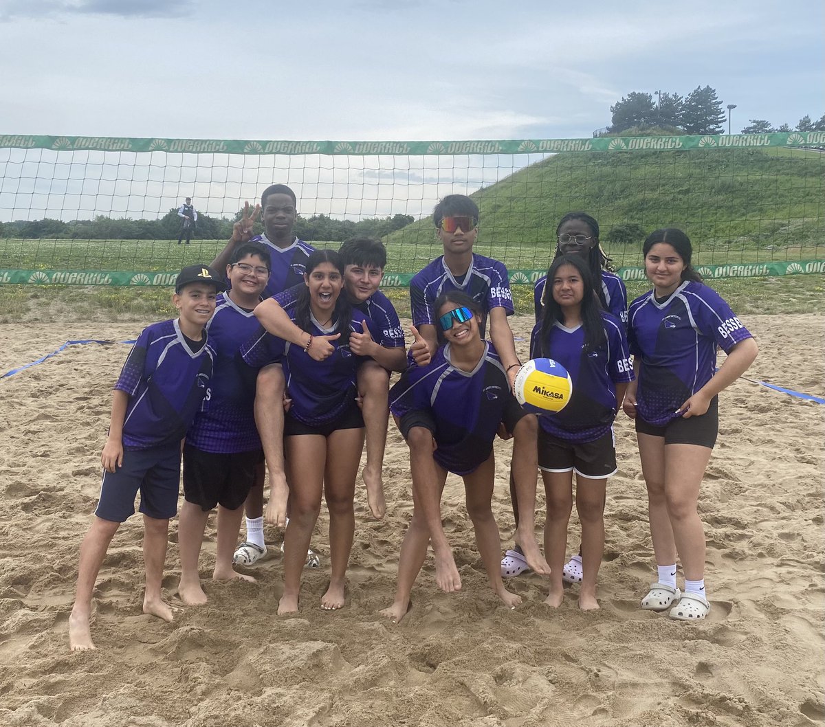Fun day at Beach Volleyball with these kids. They represented our school well! Thanks Ms. Iafrate for co-coaching with me! <a href="/Hawksat25/">St. Andre Bessette</a> <a href="/iclassSAB/">Iafrate</a>