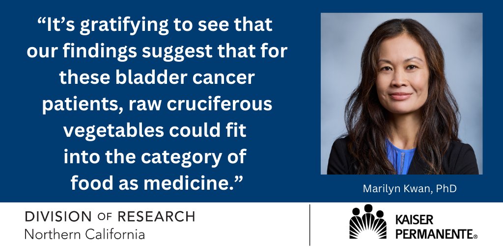 Kaiser Permanente Research NorCal (@kpdor) on Twitter photo New! A diet high in #cruciferous #vegetables decreased recurrence risk in #bladdercancer patients treated with #BCG. Study led by <a href="/MarilynKwan/">Marilyn Kwan</a> <a href="/KPDOR/">Kaiser Permanente Research NorCal</a> <a href="/kpnorcal/">KPNorthernCal</a> w/<a href="/PermanenteDocs/">PermanenteDoctors</a> <a href="/RoswellPark/">Roswell Park</a> <a href="/KPSCalResearch/">Kaiser Permanente Research</a>
now in <a href="/JUrology/">Journal of Urology</a>.
#foodasmedicine
Story: ibit.ly/1U2rY New! A diet high in #cruciferous #vegetables decreased recurrence risk in #bladdercancer patients treated with #BCG. Study led by <a href="/MarilynKwan/">Marilyn Kwan</a> <a href="/KPDOR/">Kaiser Permanente Research NorCal</a> <a href="/kpnorcal/">KPNorthernCal</a> w/<a href="/PermanenteDocs/">PermanenteDoctors</a> <a href="/RoswellPark/">Roswell Park</a> <a href="/KPSCalResearch/">Kaiser Permanente Research</a>
now in <a href="/JUrology/">Journal of Urology</a>.
#foodasmedicine
Story: ibit.ly/1U2rY