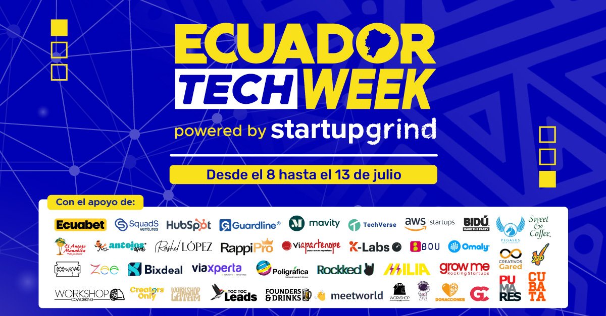 ¿Estás listo para Ecuador Tech Week? 🚀

🎊 Seguimos sumando eventos de nuestros partners y sponsors, pero ya te puedes registrar en los primeros 34 eventos aquí: lu.ma/EcuadorTechWeek

🤖 Acceso gratuito al CRM de HubSpot con beneficios premium aquí: hubs.la/Q02yVFLk0