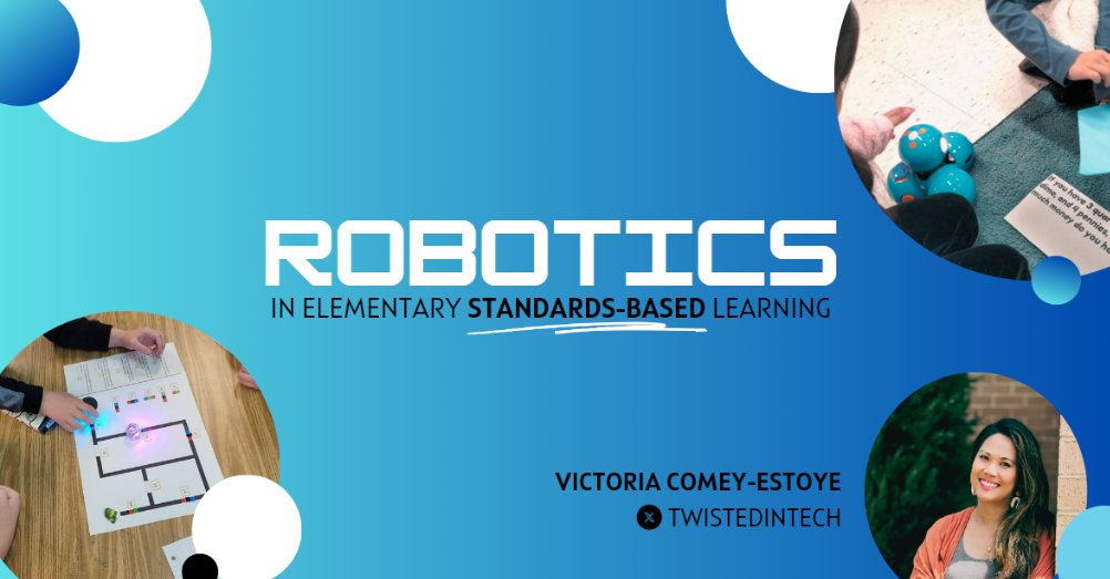 TwistedinTech's tweet image. Are you at #ISTElive24 tomorrow and have 10-15 minutes? Stop by Playground B at 12:15 to hear about my experience integrating coding and robotics with state standards in elementary classrooms!