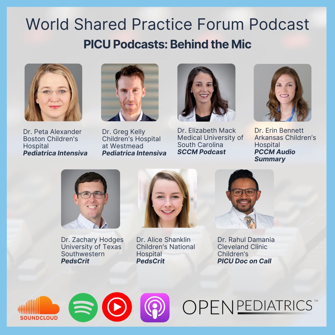 #PedsICU friends, we're back! Behind the mic 🎙️ TY <a href="/OPENPediatrics/">OPENPediatrics</a> for having us! <a href="/PicPod_Podcast/">PICPOD</a> <a href="/SCCM/">SCCM</a> <a href="/CritPeds/">PedsCrit</a> <a href="/OnPicu/">PICU Doc On Call</a> 💪🏽 
podcasts.apple.com/us/podcast/ope…