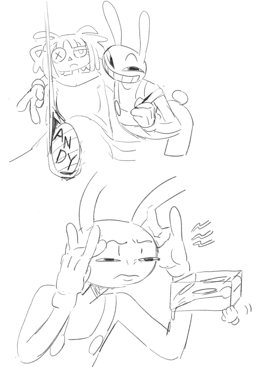 discordのサーバーで描いたやつ #tadc #bunnydoll #jaxxragatha