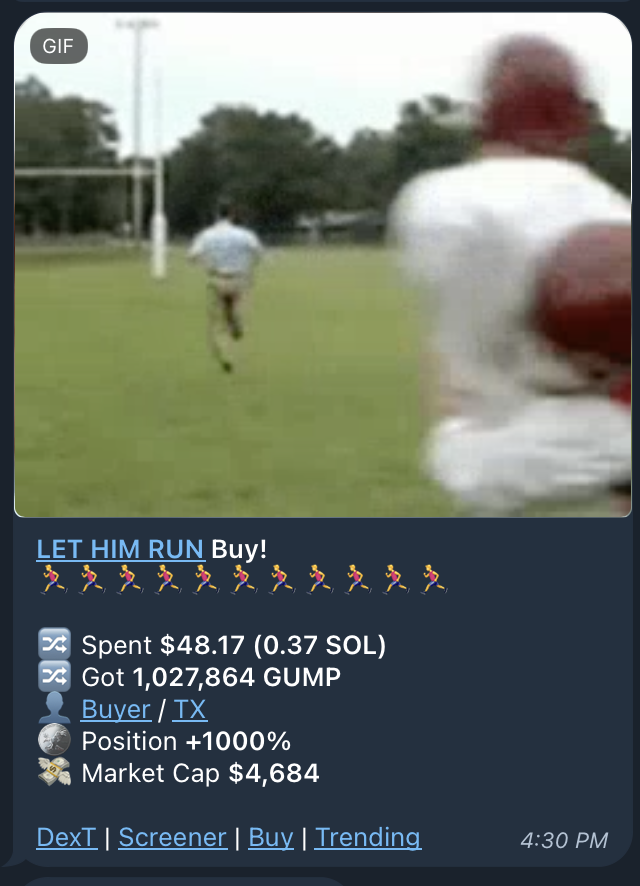 I'm still running Lt. Dan...

GABUhiNJbFRG9QWqKnSubL9z4HMXQSmY9HMCohiiWKDm

$GUMP