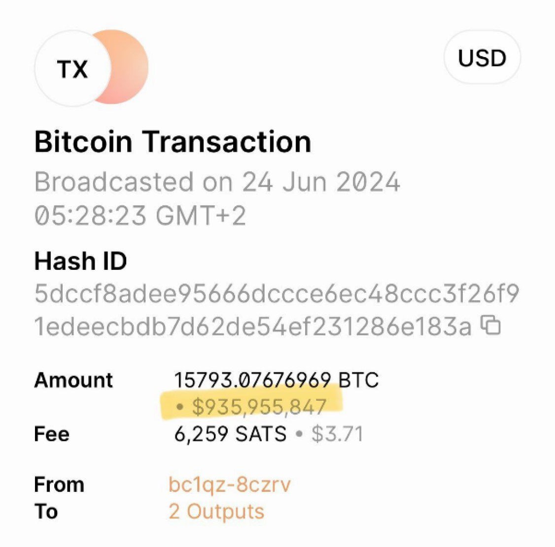 GutsulCrypto's tweet photo. Whale Buys $936 Million in Bitcoin

Looks like during yesterday's market drop, a whale bought 15,793 👻 BTC ($936 million) and withdrew them from the Gemini exchange. 

The average purchase price was $59,263 per BTC.

https://t.co/OmpOBT66MW https://t.co/xwNlrzk8k8