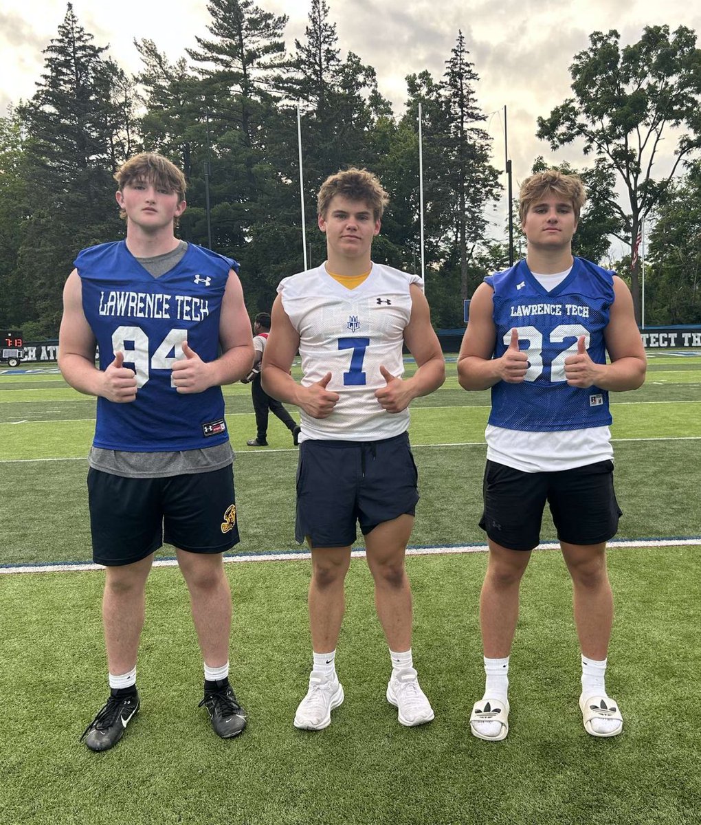 Declanschelo's tweet photo. Had a great time with my teammates @RubisCarter and @Johnny_Michae1s at the LTU football camp today. Thank you coach @daTalleyman for the great coaching points today I will definitely be back for more. @HEDslhsfootball https://t.co/fkBe6RF0aJ